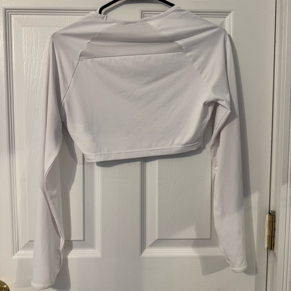 Gymshark White Long Sleeve Crop Top - Picture 3 of 4